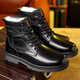 Special Forces Toy Gun 3513 Cruiser Herrenschuhe Taktische Kampfstiefel Winter High-Top Pure Woll Military Hook Baumwolllederschuhe 3519 Wolle schwarz 39