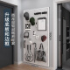 Vollwertige Haus Wandlager Rack Rack Metall Hole Platte Werkzeug Hanging Brett Eingangstür Eingang Eisen Aufbewahrung Wand Punch 12040 cm-weiß 20 Metallhaken