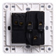 Siemens switch Yuanjing Yabai color silver gold brown 10A one-open five-hole socket with double-control switch five-hole panel gold-brown large button one-open single control five-hole