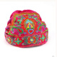 Mumingerlai National Style Chapeau brodé de style ethnique Baotou Style chinois Four Seasons Retro Broidered Hat Femmes Turban Red Turban 1010 Bourgogne ajusté réglable