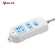 Plancha de alambre de enchufe con enchufe de bistec con enchufe de enchufe con interruptor de cable de 2 hoyos de 2 hoyos cableado de cableado de arrastre de arrastre de arrastre de 2 pliegas de control principal de 2 plugs de 3 metros de largo 612