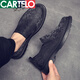 Cartelo Tolevas Chaussures Fin 2025 Nouveau produit Summer Summer Soufflement décontracté léger noir One-patted Men's Old Pékin Chaussures en tissu courte Black Black Courte