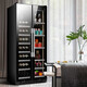 BAIKAILUN frequency converter wine cabinet dual temperature constant temperature red cabinet home living room ice bar office tea refrigerator double door office thin zero embedded bench embedded freezer embedded glass refrigerator mirror dual temperature full display 162 bottles thin section