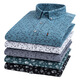 
Yunting 100% pure cotton floral long-sleeved shirt men's free-iron fashion printed casual shirt daily single top coat 686-01 white print 44 [Suggested 175-190Jin [Jin equals 0.5 kg]]