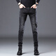 
JEEP SPIRIT jeans men's spring and autumn new straight-leg casual pants men's straight slim fit fashionable versatile trousers 1048 black 28