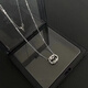 Qi Xiaomi's Beating Heart Double C Pendant Necklace Girls' Clavicle Chain Light Luxury Chinese Valentine's Day Birthday Gift for Girlfriend Beating Heart Necklace Exquisite Gift Box