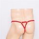 Guiruo Herren -Tanga ein Riemen sexy transparente Bag Gun Bullet separate Eisen Randspitzen Physiologische Höschen Männer rote Uniform Größe