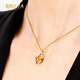 BOGLIA necklace for women Sri Lankan garnet large carat freshwater pearl 18 gold K pendant Valentine's Day gift for wife 3.98CT pendant