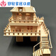 Three-dimensional composition material toothpick model ice cream stick DIY small house wooden stick small wooden stick children handmade room + old decoration + lamp semi-finished product + glue + drawing