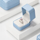 
Duobaoni Jewelry Box High-end Rounded PU Leather Ring Box Bracelet Pendant Earring Box Gift Jewelry Packaging Box Customized Logo Pendant Box-H15903