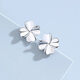RHMPT950 platinum four-leaf clover earrings for women, high-end pierced ears, platinum earrings, Valentine's Day gift for girlfriend, platinum four-leaf clover earrings + certificate + gift box