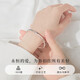 花影（HUAYING）轻奢莫比乌斯环足银手镯女首饰品纪念日生日礼物送女朋友老婆 999足银莫比乌斯手镯[约25±1g]
