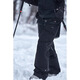 Awka Skihose für Frauen, männliche Paare Schneebrett 3L wasserdichte und winddichte Profi -Skihose kaltes Winter schwarz BZK53 m