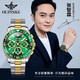 Oupinke (Oupinke) Switzerland certified famous watch top ten brands of green ghost watches for men fully automatic mechanical watches for luminous waterproof men's watch Oupinke-3271-Steel belt green free engraving