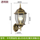 Yilin outdoor wall lamp waterproof garden lamp European style outdoor villa exterior wall lamp balcony aisle corridor American retro wall lamp medium green gold transparent glass