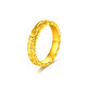 Mengjinyuan pure gold crushed ice ring with sparkling stars and hammer pattern ring as a birthday gift for your girlfriend