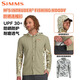 
SIMMS hooded shirt men's spring and summer sun protection clothes INTRUDER long-sleeved fishing sun protection clothes casual top comfortable and breathable PG-13559 gray-white plaid M