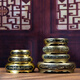 小铜记黄铜底座底托家居摆件铜工艺品圆形万能通用貔貅底座山水底座礼品 [直径10厘米]中号百福底座
