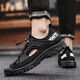 
Yilin Yue Sandals men's summer breathable bag head men's shoes sports non-slip hole shoes outside wearing driving dual-purpose beach sandals sandals sandals 12202 black single layer 39