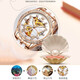 OLEVS Swiss certified watch women's fully automatic mechanical watch luminous waterproof hollow women's watch fashion fashion women's watch OLEVS6622 women's ceramic white surface free engraving