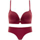 Victoria's elegant new red underwear for women, small breasts are gathered together to show the size of the secondary breasts, anti-sagging, zodiac year red bra set for wedding, burgundy set 36B=80B (set + exquisite packaging)