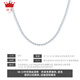 Zhenai PT999 platinum necklace, sparkling bead chain, plain chain, platinum women's clavicle chain with baby's breath as a gift for wife and girlfriend, PT999 platinum, 18.62 grams (56 cm)