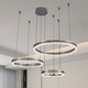 
Sendlanode light luxury chandelier living room headlights fashionable smart simple dining room bedroom LED chandelier 9721-8+6+4 eccentric circle