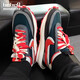 Nike (NIKE) [Strictly selected good products] Nike Sacai X Nike LDV WAFFLE Three-party joint shoes sports running shoes black, blue and red deconstructed DJ4877-300 35.5