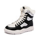 VBMGS cowhide snow boots for women 2025 new winter women's shoes high top winter shoes plus velvet short boots waterproof white versatile women's boots black (real leather) MM6626 39