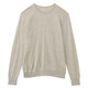 Muji Labo Frauen Wolle hoher Tonhöhe runder Nackenpullover hellgelb s