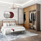 Sophia Wardrobe New Chinese Style Furniture Retro Overall Large Wardrobe Storage Cabinet Master Bedroom Wardrobe Combination Whole House Customized Wardrobe Customized Gold