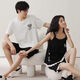 
Langsha (langsha) couple pajamas pure cotton suit summer short-sleeved suspender skirt cool thin style one man and one woman full cotton home clothing L9902 [high quality pure cotton] L men