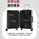 Yixuan suitcase women's aluminum frame trolley case high-value student internet celebrity strong durable men's multi-function large-capacity suitcase sky blue [new upgraded aluminum frame + USB charging] 24-inch [lifetime warranty + spare wheel + box cover]
