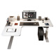 Corner electric lift table home study table office desk workbench gaming table black lift desk computer table left corner/white environmentally friendly board 140*100cm dual motors