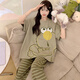 Junjunsui Dimei Pajamas para mujeres Pantalones puros de algodón puro Pantalones de manga corta Spring y otoño Gran tamaño 200 Jin [Jin equivale a 0.5 kg] Summer Student Student Clothing Conjunto de ropa a corta duración de longitud 671 Dingdang Cat 2xl grande (150-170 Jin [Jin es igual a 0.5 kg])