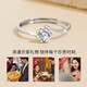 China Gold Guardian Life Ring Girl Topaz Diamond Ring Proposal Girl Birthday Gift Girlfriend Wife Wedding Anniversary Guardian Life Ring Topaz 1 carat - Jingsuda