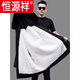 
Hengyuanxiang long sheepskin coat fur integrated parka hooded casual sheepskin coat middle-aged and elderly thickened warm coat Black M [80-100Jin [Jin equals 0.5 kg]]
