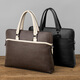 COW briefcase top layer cowhide large capacity handbag for men horizontal backpack C-8626 black 14-inch
