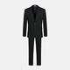 Qipai Men's Suit Suit Spring and Summer New Business Gentleman Contrast Color Striped Suit Shopping Mall Black B46