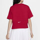 耐克（NIKE）短袖女装2025夏季新款健身训练运动服半袖圆领透气休闲短款T恤 纯棉HF6291-687健身红 S