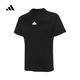 Adidas kurzärärmiges T-Shirt für Männer 2025 Sommer New Sportswear gestrickt atmungsaktiven losen runden Halshülle IA8129 Pure Cotton IT3937 Black M