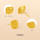 Saturday Fortune Gold Earrings for Women, Gold Sparkling Sugar Cube Earrings as a Gift for Your Girlfriend, Priced at 2.17g