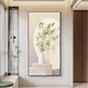 Patio de baleine Porche nordique peinture décorative plantes vertes couloir allée peinture peinture crème style salon porte d'entrée verticale peinture en porcelaine cristalline 844-8 50 * 100 châssis doré / peinture en porcelaine cristalline