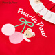 PawinPaw Solona Bear Children's Wear 25 Spring and Autumn New Baby Girl Cherry Dress Red/20 100 cm