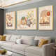 
Decorative painting of living room sofa background wall decoration painting cream style hanging painting triptych crystal porcelain mural 2025 new combination painting JD16855 persimmon Ruyi left and right 40*60 middle 80*60 texture oil canvas aluminum alloy gold frame