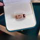 DL 1998 Fat Donglai same style 18k rose gold ring for men and women au750 gold color gold wedding ring couple ring same style three diamonds - wide version - rose gold