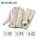 Q21 3A antibacterial children's Tencel polar fleece home clothes set for boys and girls to wick away sweat and keep warm for parents and children, milk white 170, adult women's style