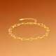 Saturday Fortune Yellow 18K Gold Bracelet Women's Fashion Color Gold Bracelet Birthday Gift C0714461 16+3cm