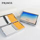 
PRINCE Prince genuine leather painted high-end metal cigarette box creative portable cigarette clip 12 thick cigarette protection box YHC12004 olive green 12 pieces