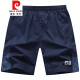 Pier Cardin Brand High-General Suites pantalones cortos para hombres de verano Pantalones cortos de cinco puntos para hombres de algodón de mediana edad de mediana edad Pantalones de playa de deportes delgados de algodón de mediana edad.